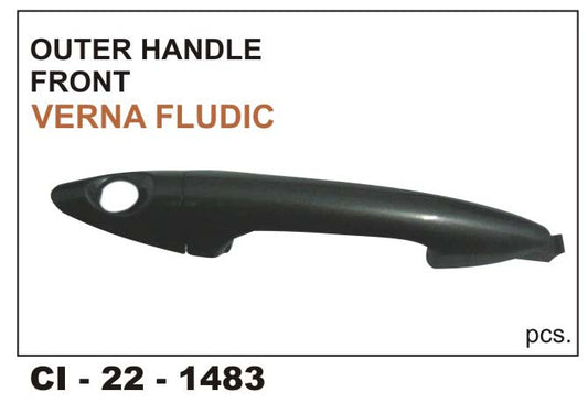 CI-1483 Outer Handle Black for Hyundai Verna Fluidic Front