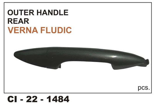 CI-1484 Outer Handle Black for Hyundai Verna Fluidic Rear