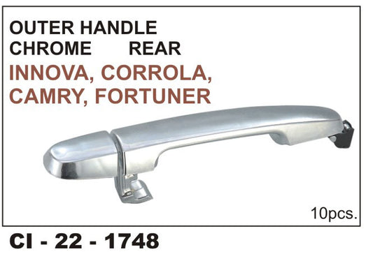 CI-1748 Outer Handle Without Base for Toyota Innova and Corolla Chrome Rear