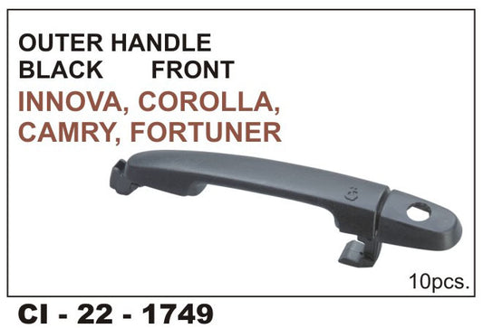 CI-1749 Outer Handle Without Base for Toyota Innova and Corolla Black Front